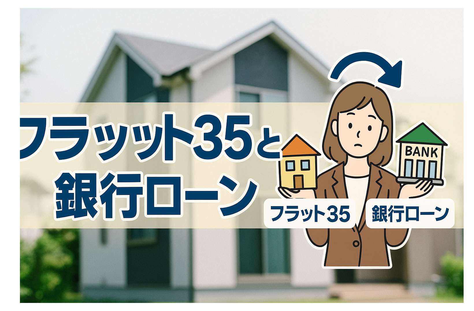 フラット35と銀行住宅ローンの違いを比較