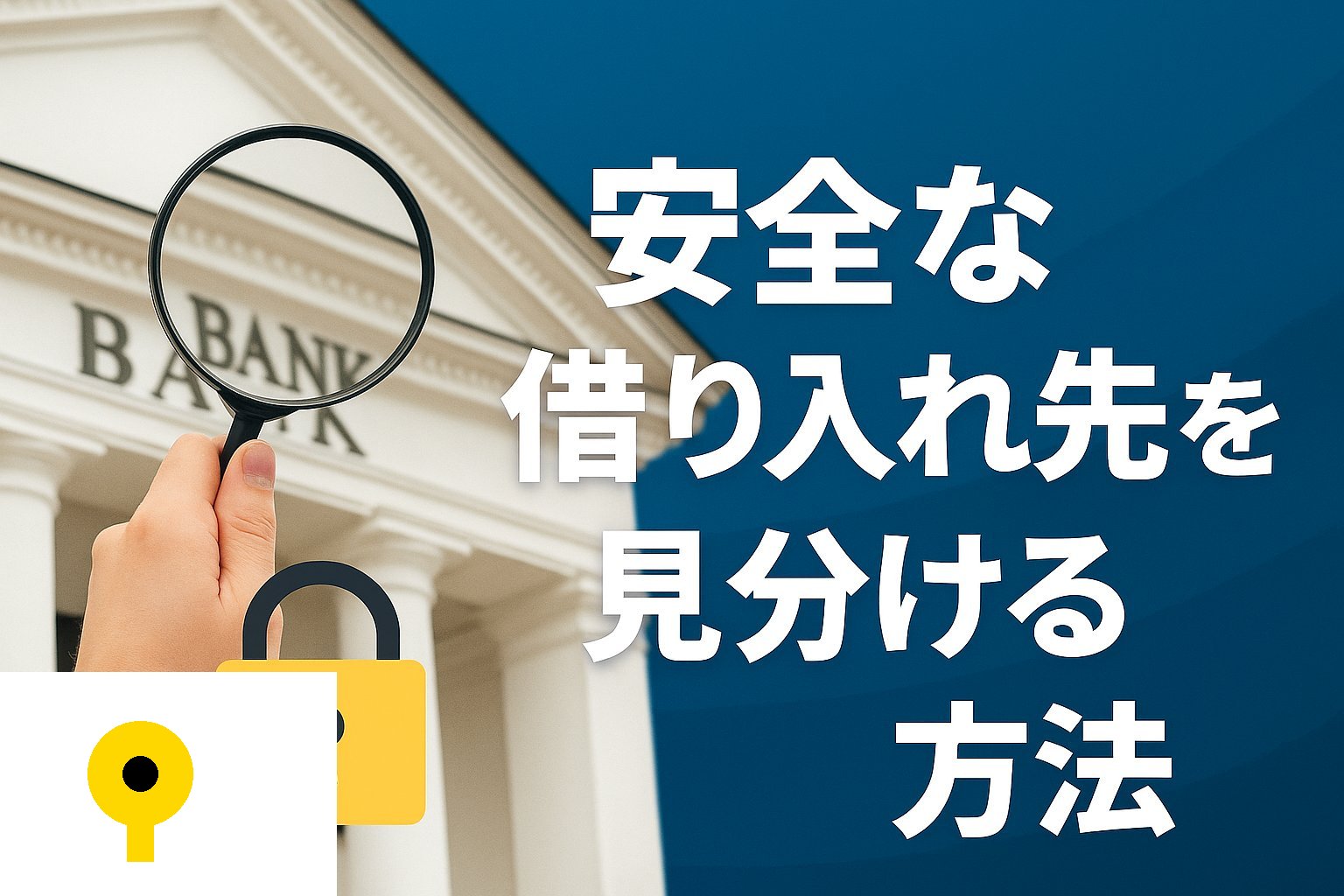 安全な借り入れ先を見分ける方法