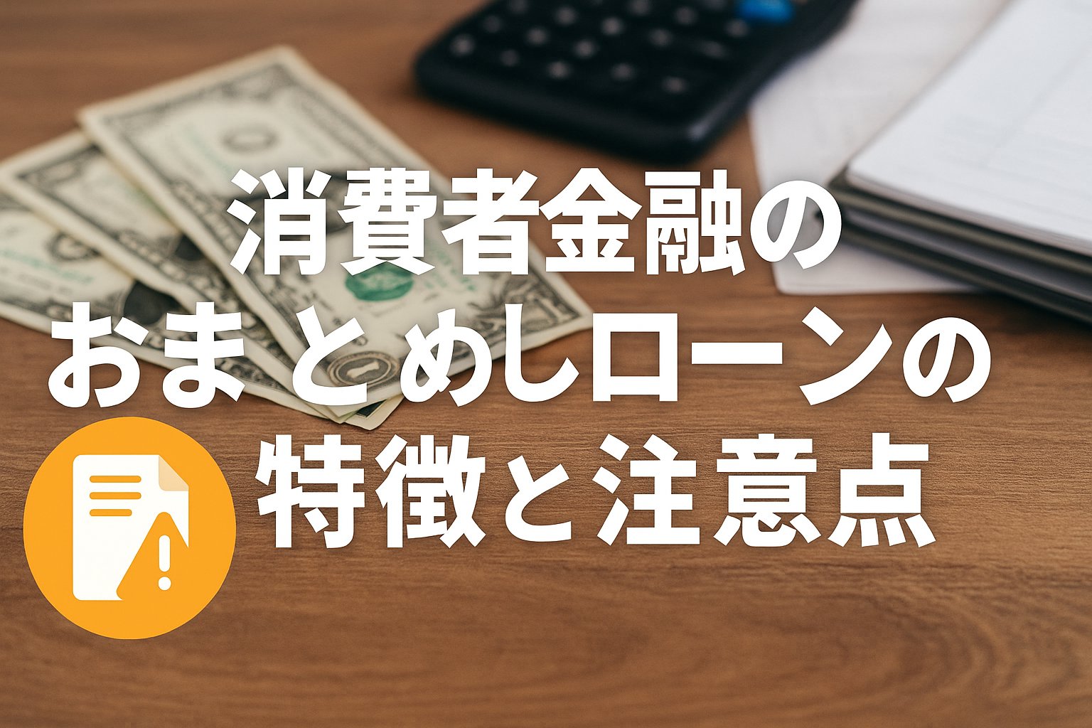 消費者金融のおまとめローンの特徴と注意点
